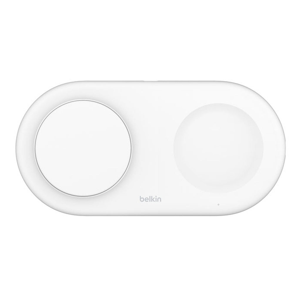 BELKIN Station de recharge sans fil 2-en-1 avec Qi2 (15 W) (Blanc)